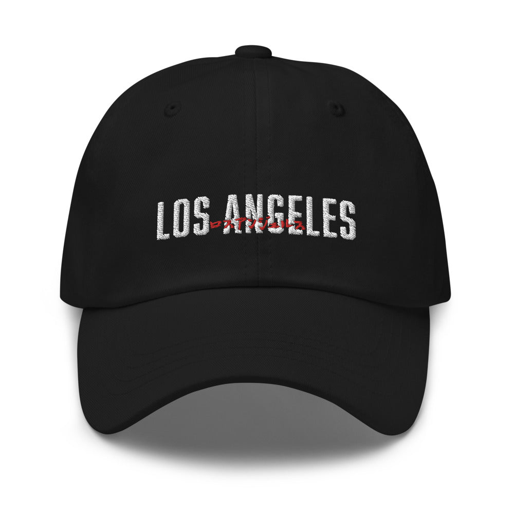 Los Angeles in English and Japanese Embroidered Unisex Baseball Cap