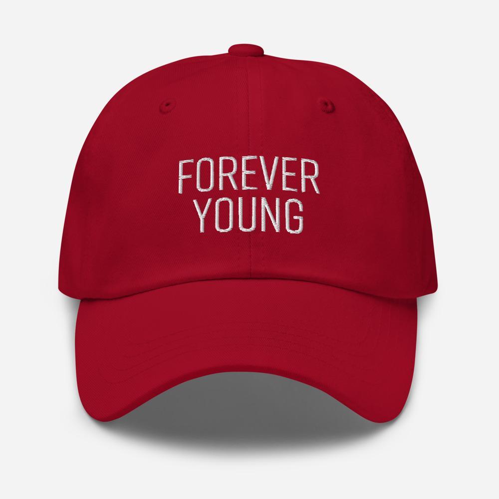 Forever Young Embroidered Unisex Baseball Cap - BUCKET POPCORN