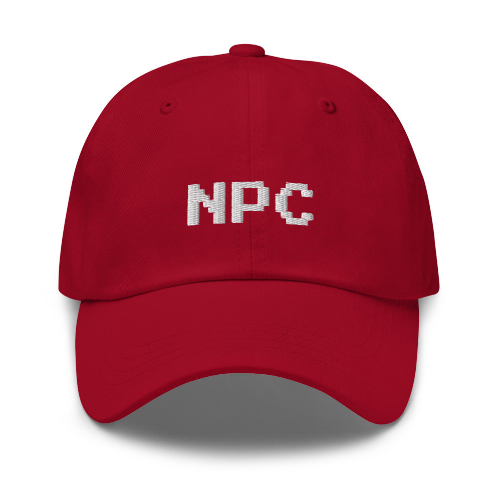 NPC Pixel Font Embroidered Fun Unisex Baseball Cap