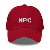 NPC Pixel Font Embroidered Fun Unisex Baseball Cap