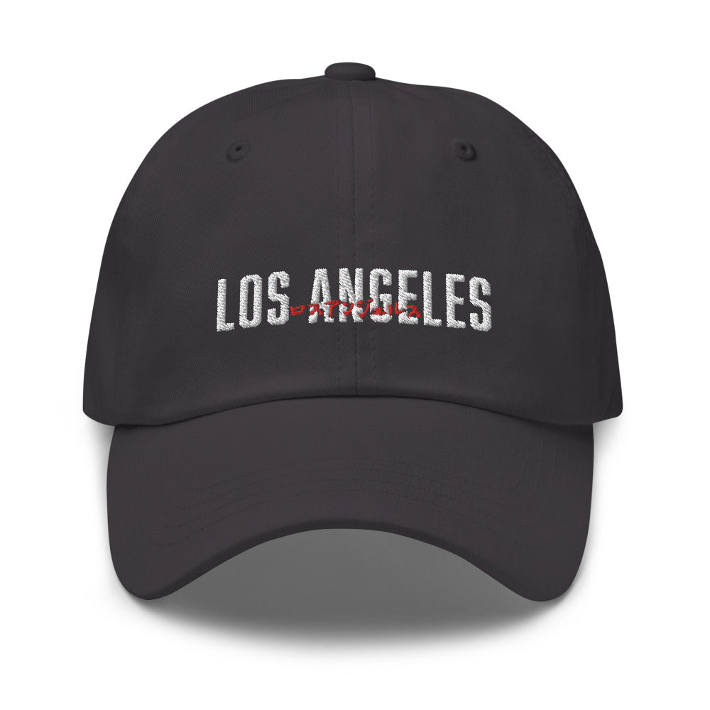 Los Angeles in English and Japanese Embroidered Unisex Baseball Cap