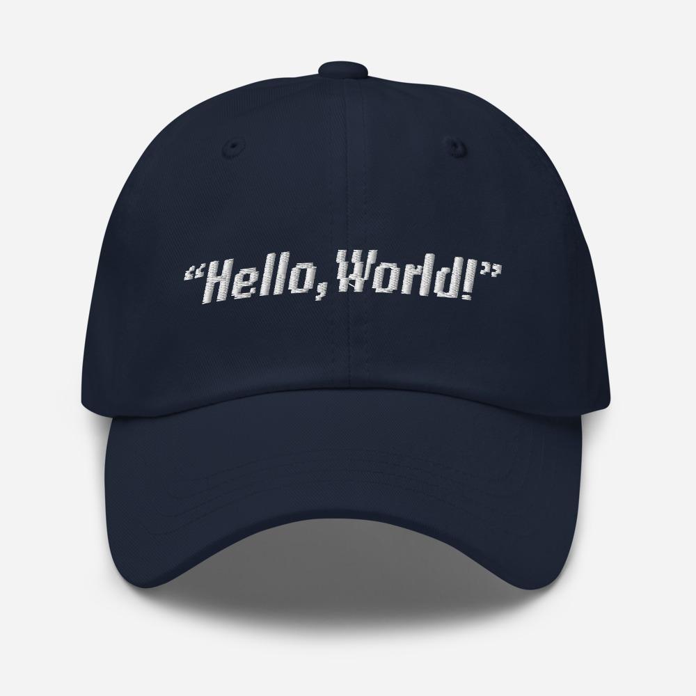 Hello, World!  Embroidered Unisex Dad Hat - BUCKET POPCORN
