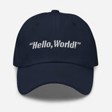 Hello, World!  Embroidered Unisex Dad Hat - BUCKET POPCORN