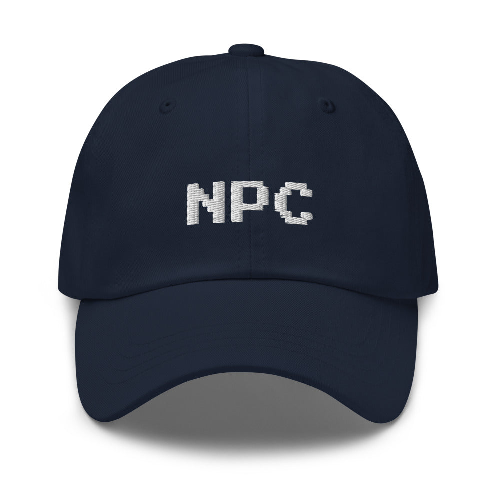 NPC Pixel Font Embroidered Fun Unisex Baseball Cap