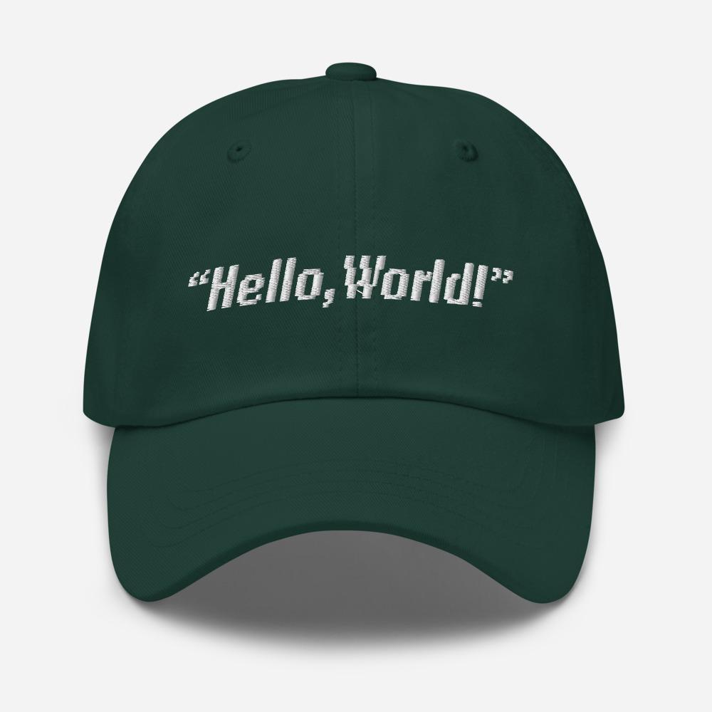 Hello, World!  Embroidered Unisex Dad Hat - BUCKET POPCORN