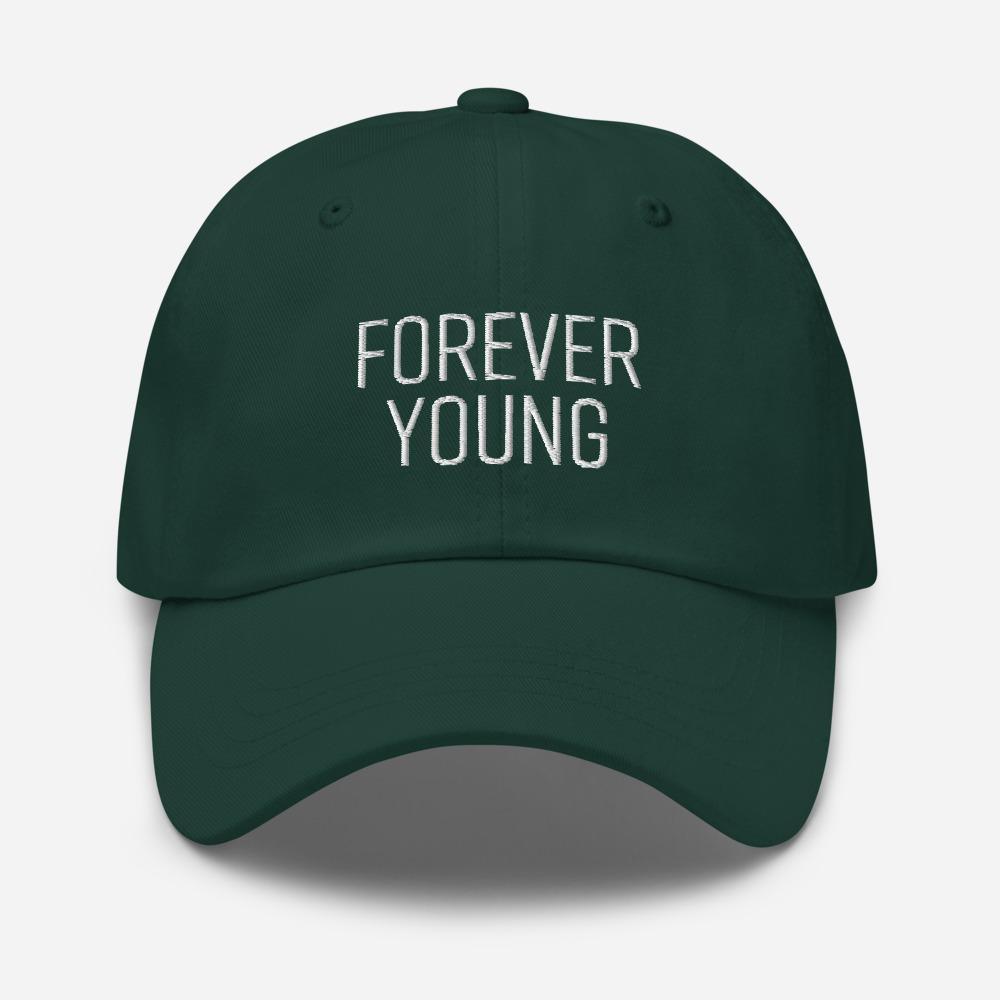Forever Young Embroidered Unisex Baseball Cap - BUCKET POPCORN