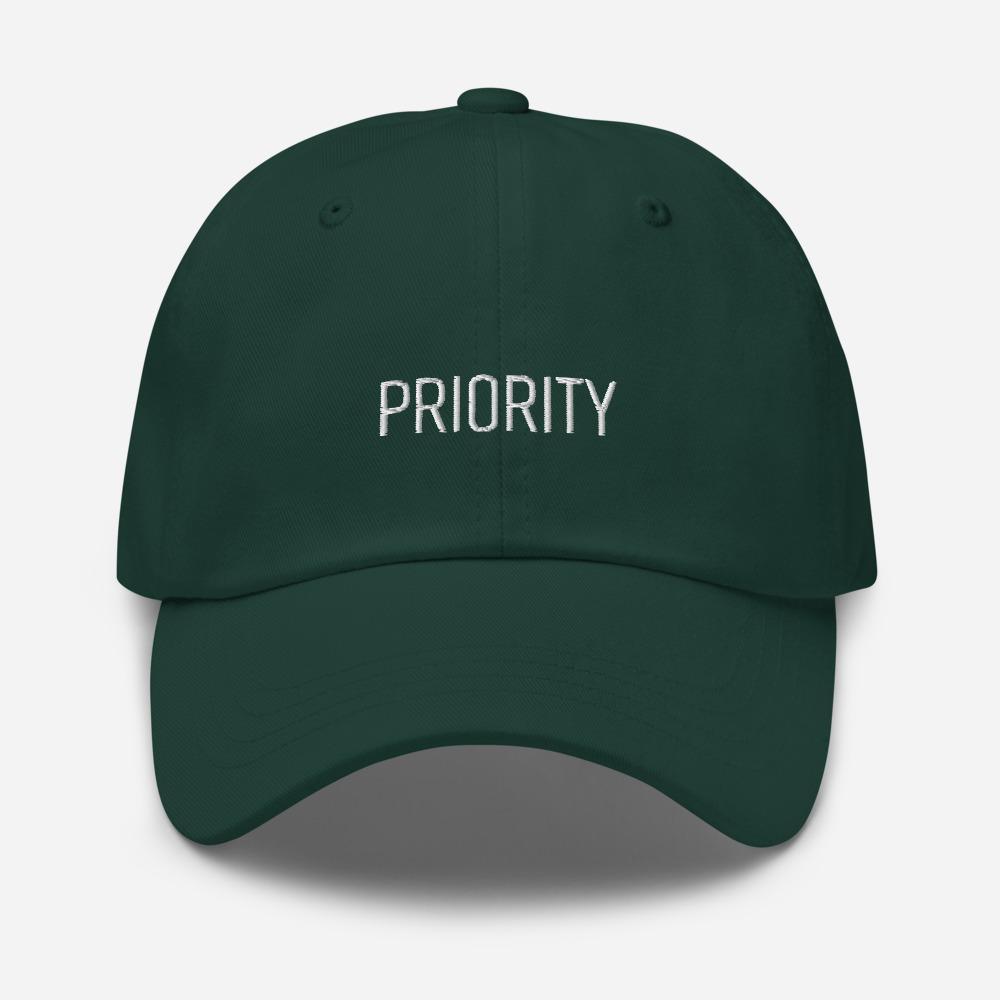 Priority Embroidered Unisex Baseball Cap - BUCKET POPCORN