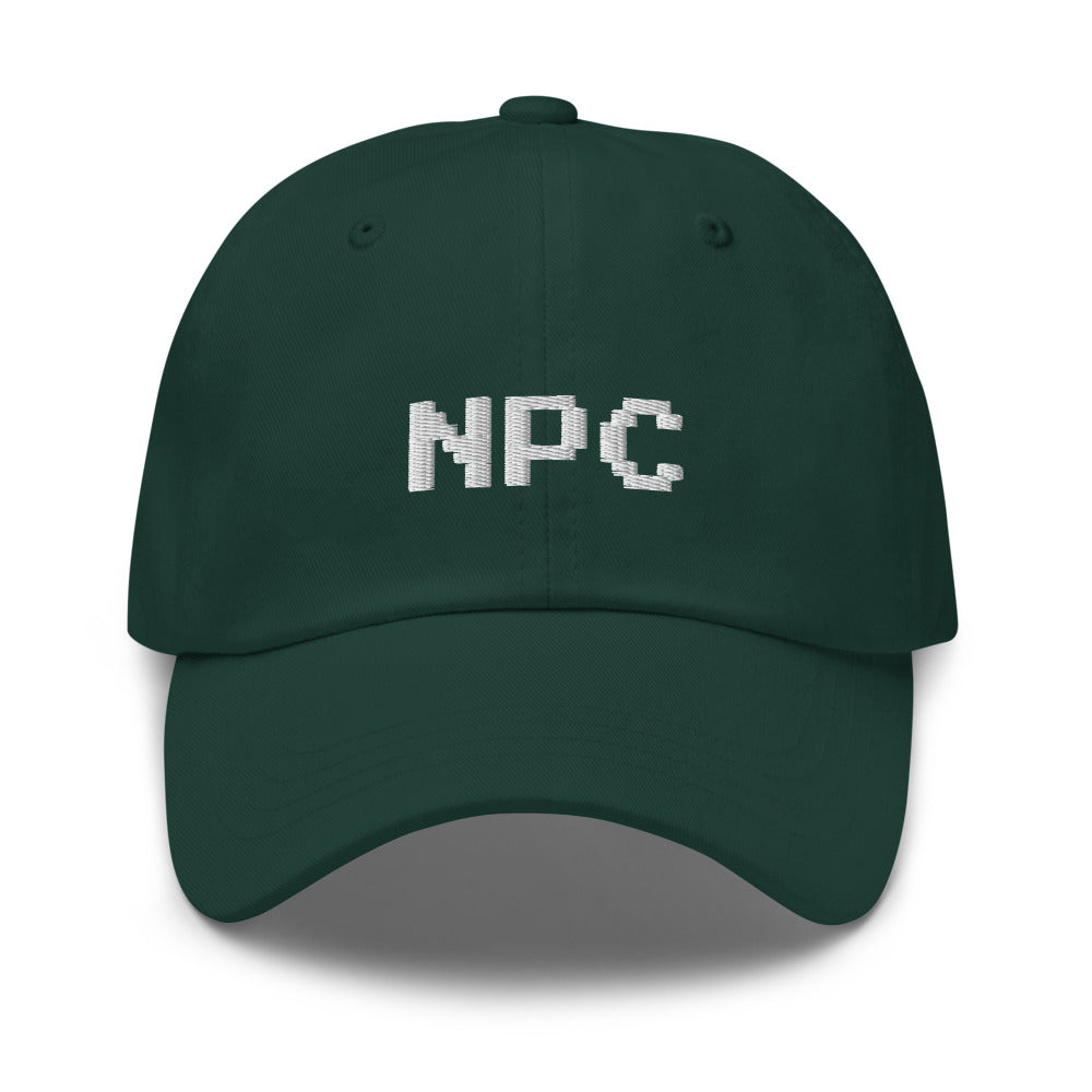 NPC Pixel Font Embroidered Fun Unisex Baseball Cap