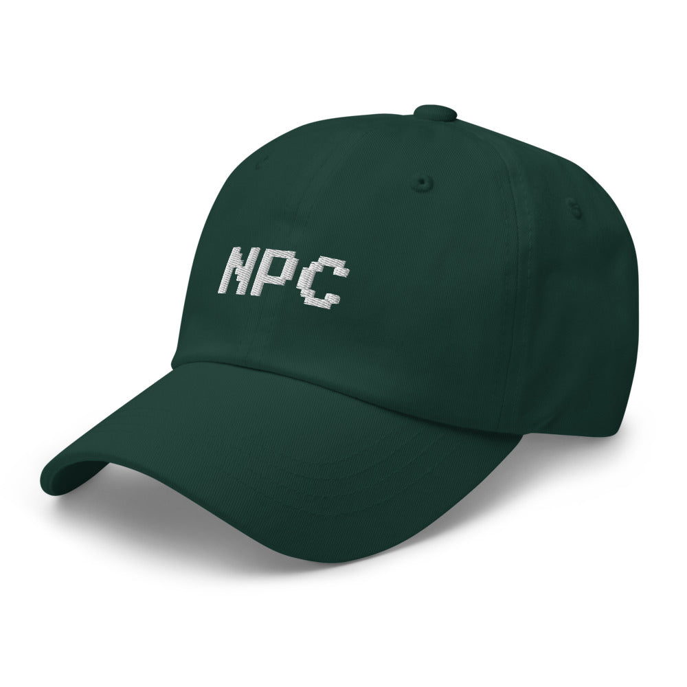 NPC Pixel Font Embroidered Fun Unisex Baseball Cap