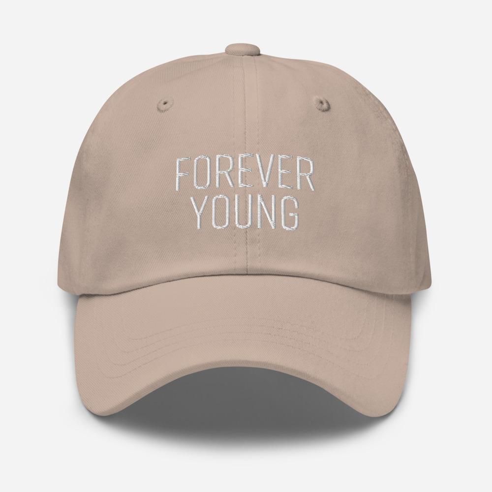 Forever Young Embroidered Unisex Baseball Cap - BUCKET POPCORN