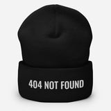 404 Not Found Unisex Embroidered Funny Cuffed Beanie