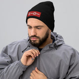 Japanese Word Hero Embroidered Unisex Cuffed Beanie - BUCKET POPCORN