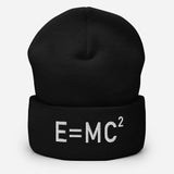 E=MC2 MassÛÒEnergy Equation Embroidered Cuffed Beanie - BUCKET POPCORN