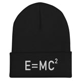 E=MC2 MassÛÒEnergy Equation Embroidered Cuffed Beanie - BUCKET POPCORN