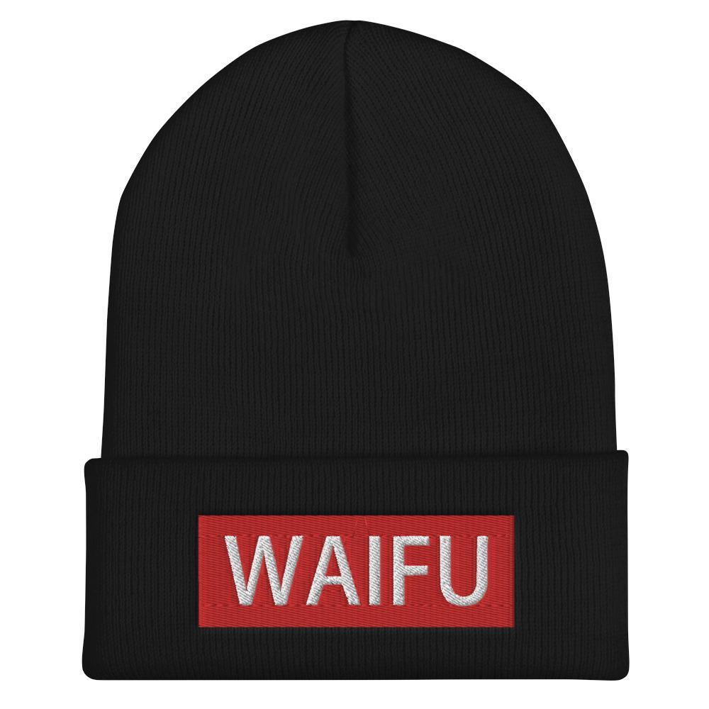 Waifu Anime Lover Embroidered Cuffed Beanie - BUCKET POPCORN