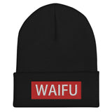 Waifu Anime Lover Embroidered Cuffed Beanie - BUCKET POPCORN