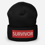 Survivor Unisex Embroidered Cuffed Beanie - BUCKET POPCORN