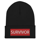 Survivor Unisex Embroidered Cuffed Beanie - BUCKET POPCORN