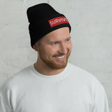Survivor Unisex Embroidered Cuffed Beanie - BUCKET POPCORN