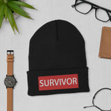 Survivor Unisex Embroidered Cuffed Beanie - BUCKET POPCORN