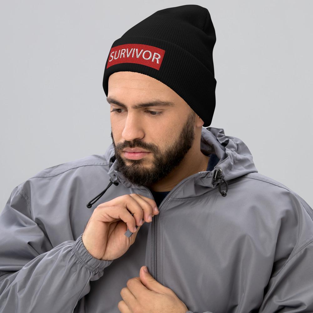 Survivor Unisex Embroidered Cuffed Beanie - BUCKET POPCORN