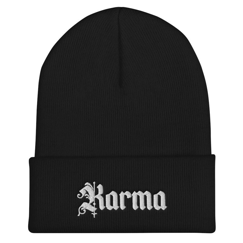 Karma Embroidered Unisex Cuffed Beanie - BUCKET POPCORN