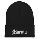Karma Embroidered Unisex Cuffed Beanie - BUCKET POPCORN