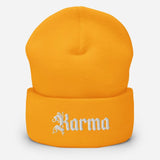 Karma Embroidered Unisex Cuffed Beanie - BUCKET POPCORN