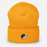 Yin Yang Symbol Embroidered Unisex Cuffed Beanie - BUCKET POPCORN