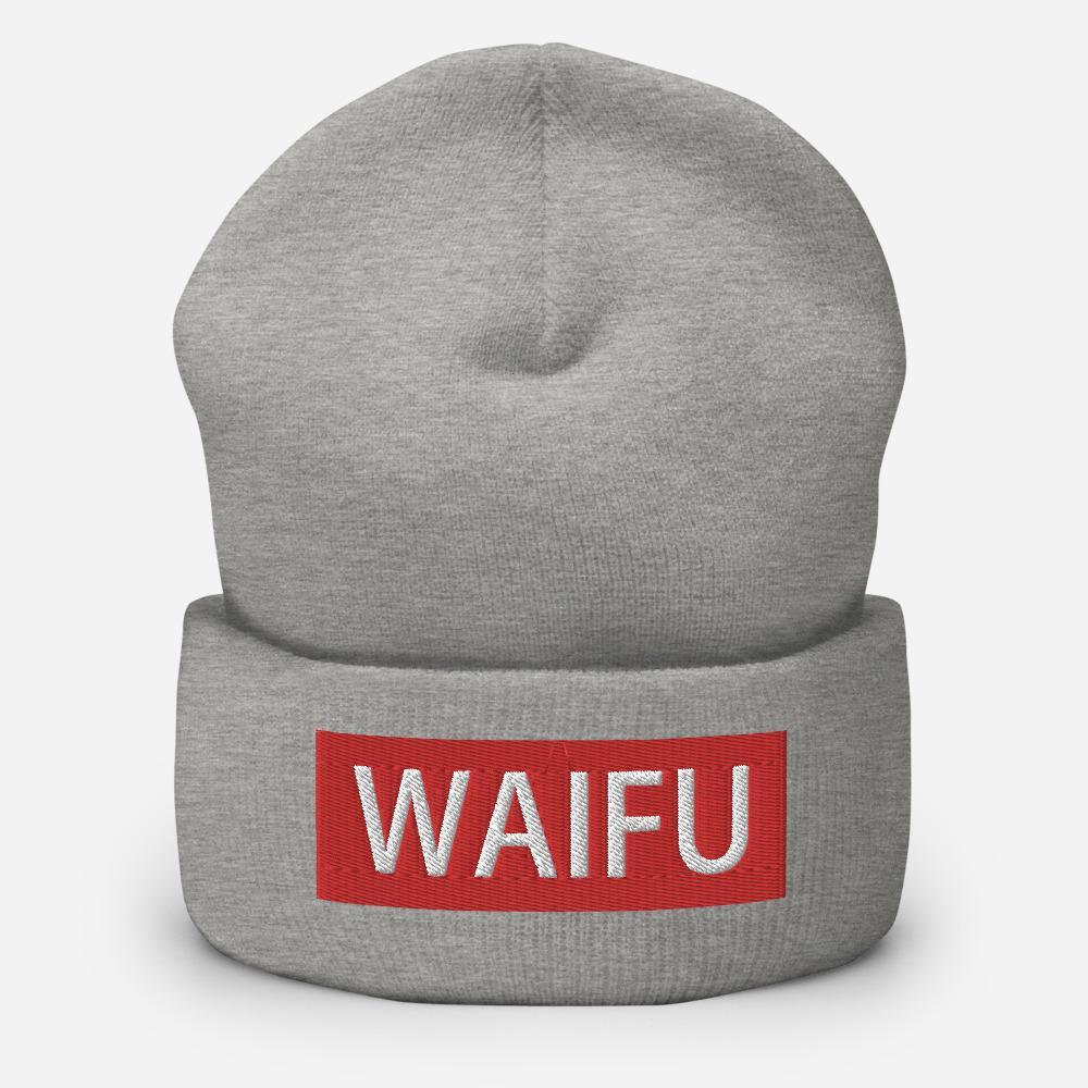 Waifu Anime Lover Embroidered Cuffed Beanie - BUCKET POPCORN