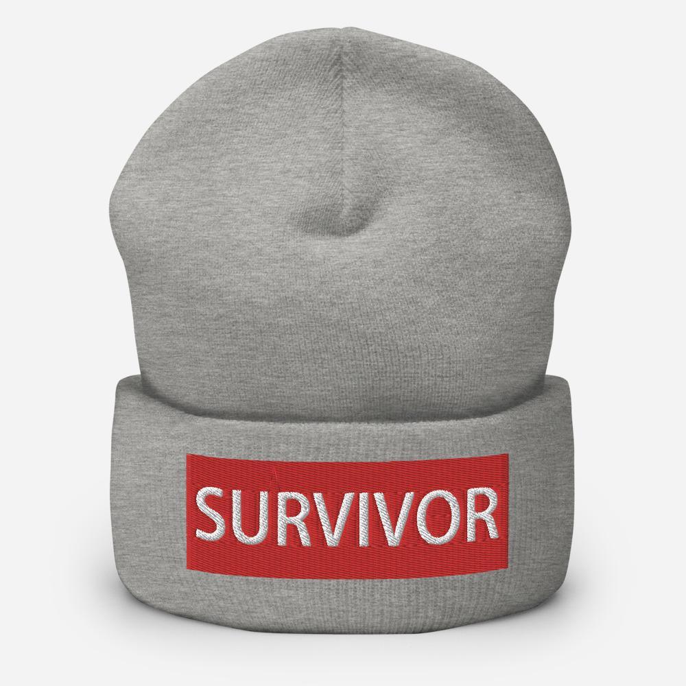 Survivor Unisex Embroidered Cuffed Beanie - BUCKET POPCORN
