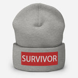 Survivor Unisex Embroidered Cuffed Beanie - BUCKET POPCORN