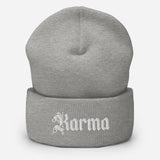 Karma Embroidered Unisex Cuffed Beanie - BUCKET POPCORN
