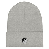 Yin Yang Symbol Embroidered Unisex Cuffed Beanie - BUCKET POPCORN