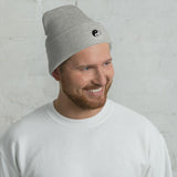 Yin Yang Symbol Embroidered Unisex Cuffed Beanie - BUCKET POPCORN