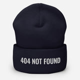 404 Not Found Unisex Embroidered Funny Cuffed Beanie - BUCKET POPCORN