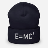 E=MC2 MassÛÒEnergy Equation Embroidered Cuffed Beanie - BUCKET POPCORN
