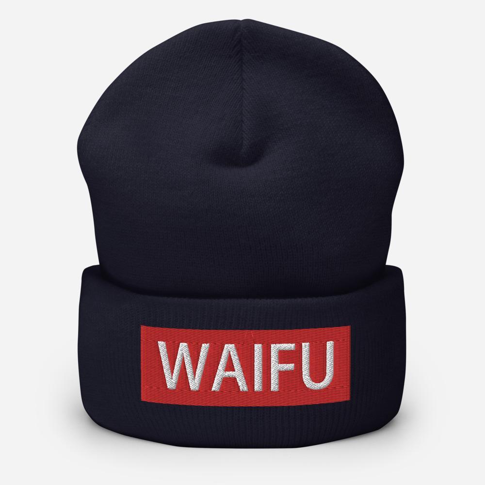 Waifu Anime Lover Embroidered Cuffed Beanie - BUCKET POPCORN