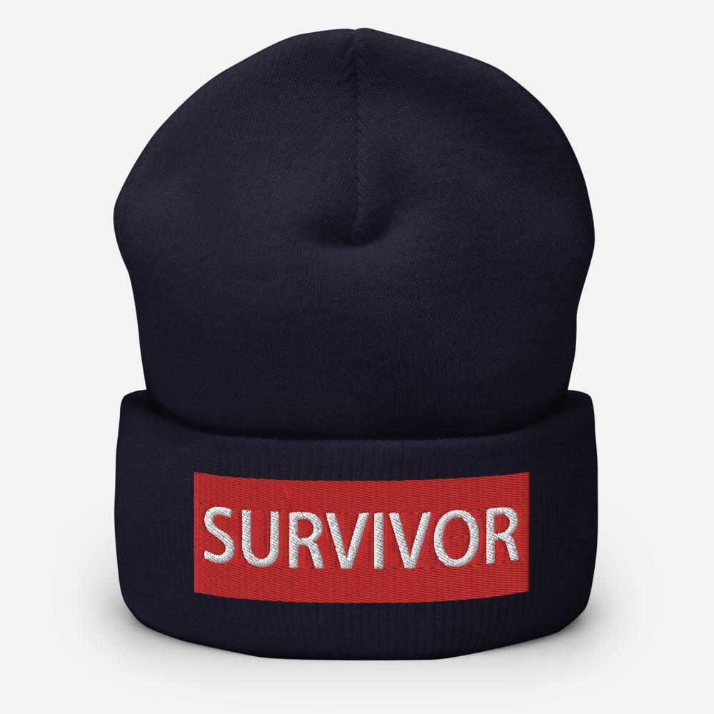 Survivor Unisex Embroidered Cuffed Beanie - BUCKET POPCORN