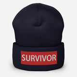 Survivor Unisex Embroidered Cuffed Beanie - BUCKET POPCORN