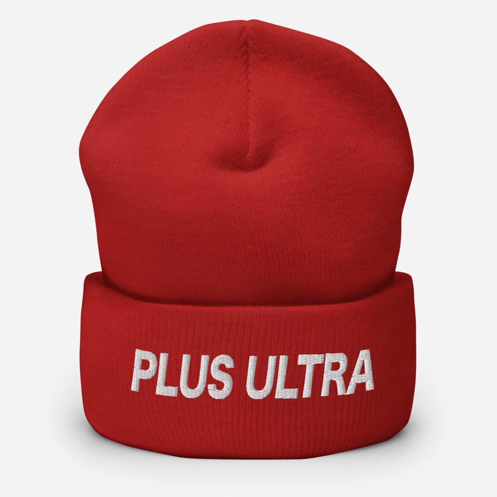 Plus Ultra Embroidered Unisex Cuffed Beanie - BUCKET POPCORN