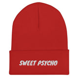 Sweet Psycho Funny Embroidered Unisex Cuffed Beanie - BUCKET POPCORN