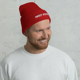 Sweet Psycho Funny Embroidered Unisex Cuffed Beanie - BUCKET POPCORN