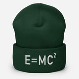 E=MC2 MassÛÒEnergy Equation Embroidered Cuffed Beanie - BUCKET POPCORN