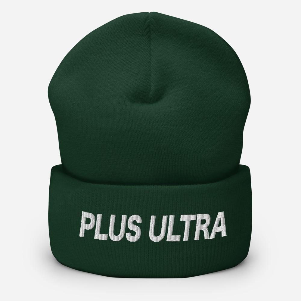 Plus Ultra Embroidered Unisex Cuffed Beanie - BUCKET POPCORN