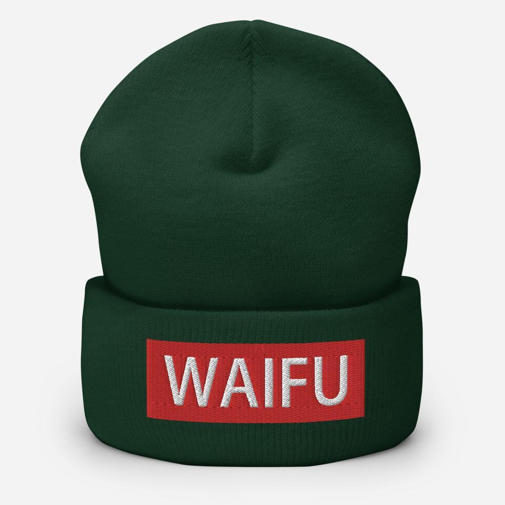 Waifu Anime Lover Embroidered Cuffed Beanie - BUCKET POPCORN