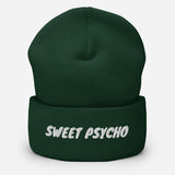 Sweet Psycho Funny Embroidered Unisex Cuffed Beanie - BUCKET POPCORN