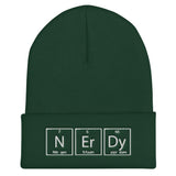 Nerdy Embroidered Unisex Cuffed Beanie