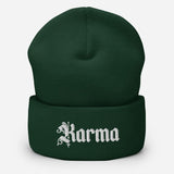 Karma Embroidered Unisex Cuffed Beanie - BUCKET POPCORN