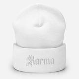 Karma Embroidered Unisex Cuffed Beanie - BUCKET POPCORN